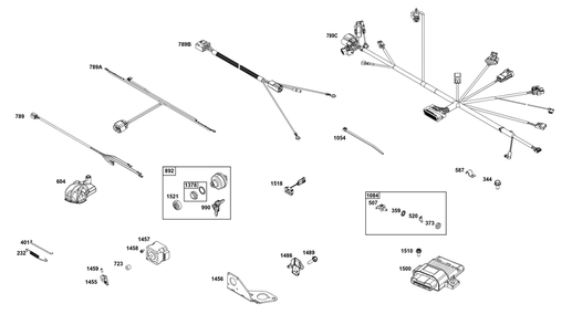 Part Location Diagram of 848398 Briggs and Stratton Harness, Wiring